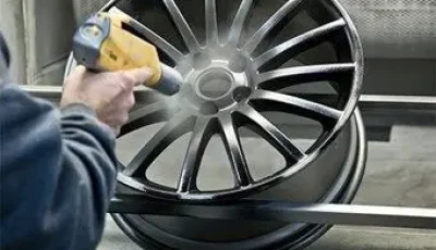 Powder coating wheels in Aberdeen for corrosion protection and durability