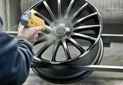 Powder coating wheels in Aberdeen for corrosion protection and durability